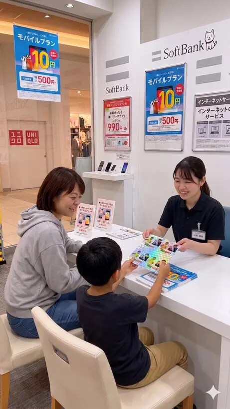 体験後に案内を受ける家族