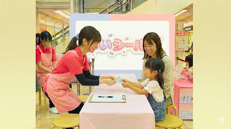 完成品を受け取る様子